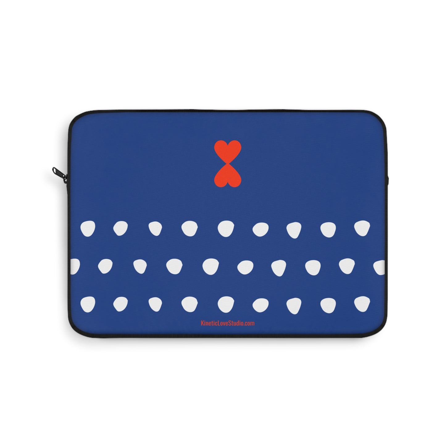 Laptop Sleeve Navy Polka Dots Stylish Trendy Design Notebook Case