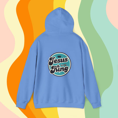 Jesus is King Good Vibes Hoodie Aqua