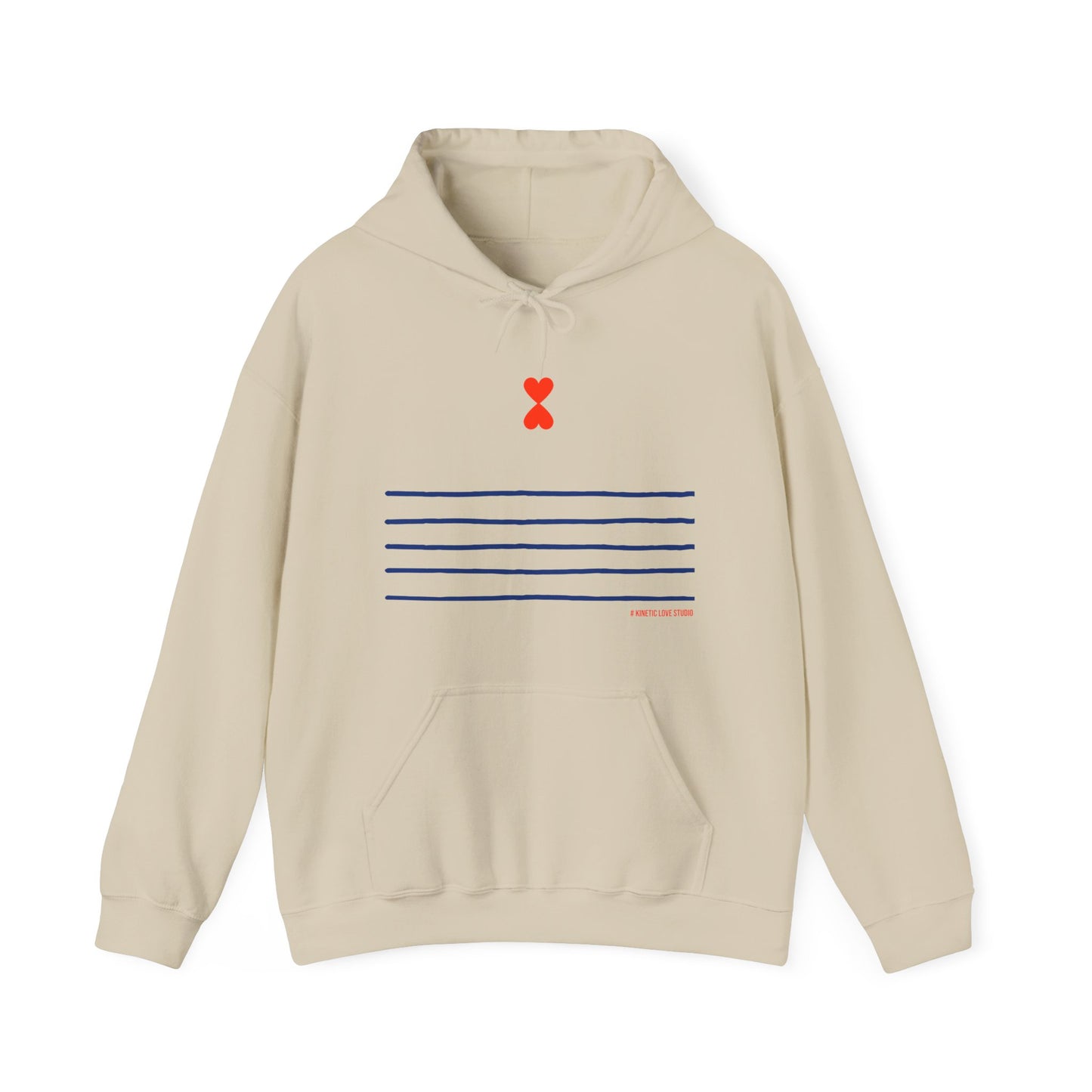 Paris Street Style Hoodie - Stripes & Double Heart Design