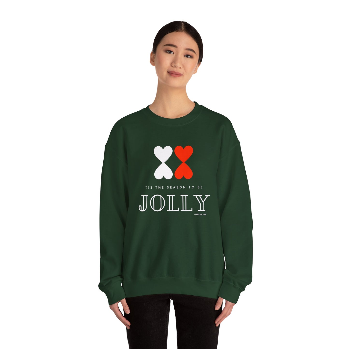 Christmas Modern Design Crewneck Green Sweatshirt Unisex