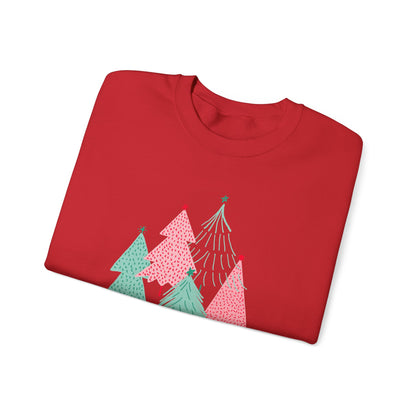 Christmas Trees Modern Couple Sweatshirt - Holiday Edition Unisex