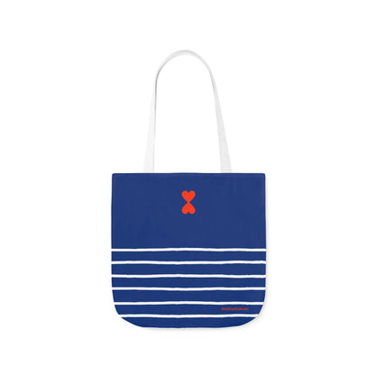 Canvas Tote Bag Navy - French Chic Stripes Stylish Trendy Design