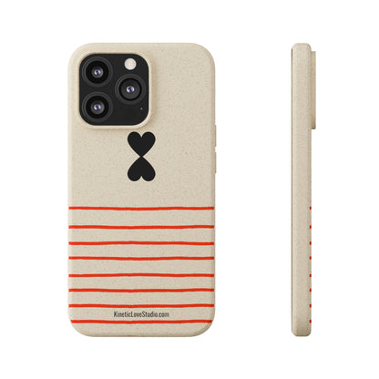 Phone Case - French Chic Red Stripes Biodegradable Eco-Friendly