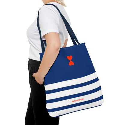 Striped Tote Bag - Navy & White French Chic Stylish Gift Item