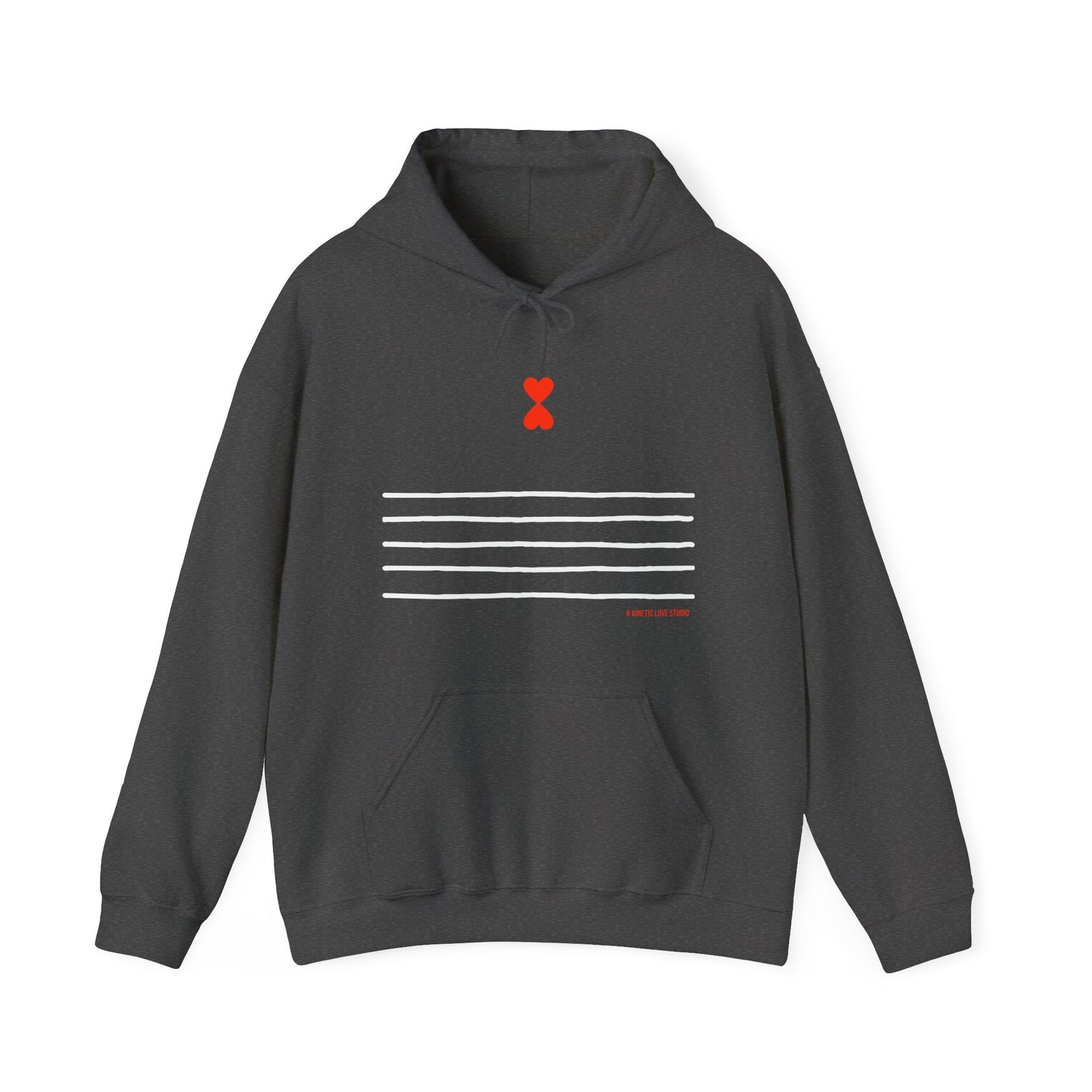 Paris Street Style Hoodie - Stripes & Double Heart Design