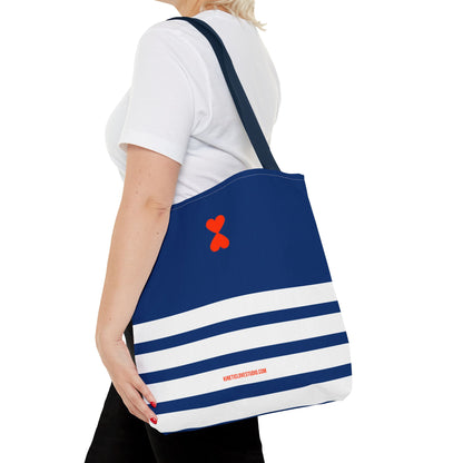 Striped Tote Bag - Navy & White French Chic Stylish Gift Item