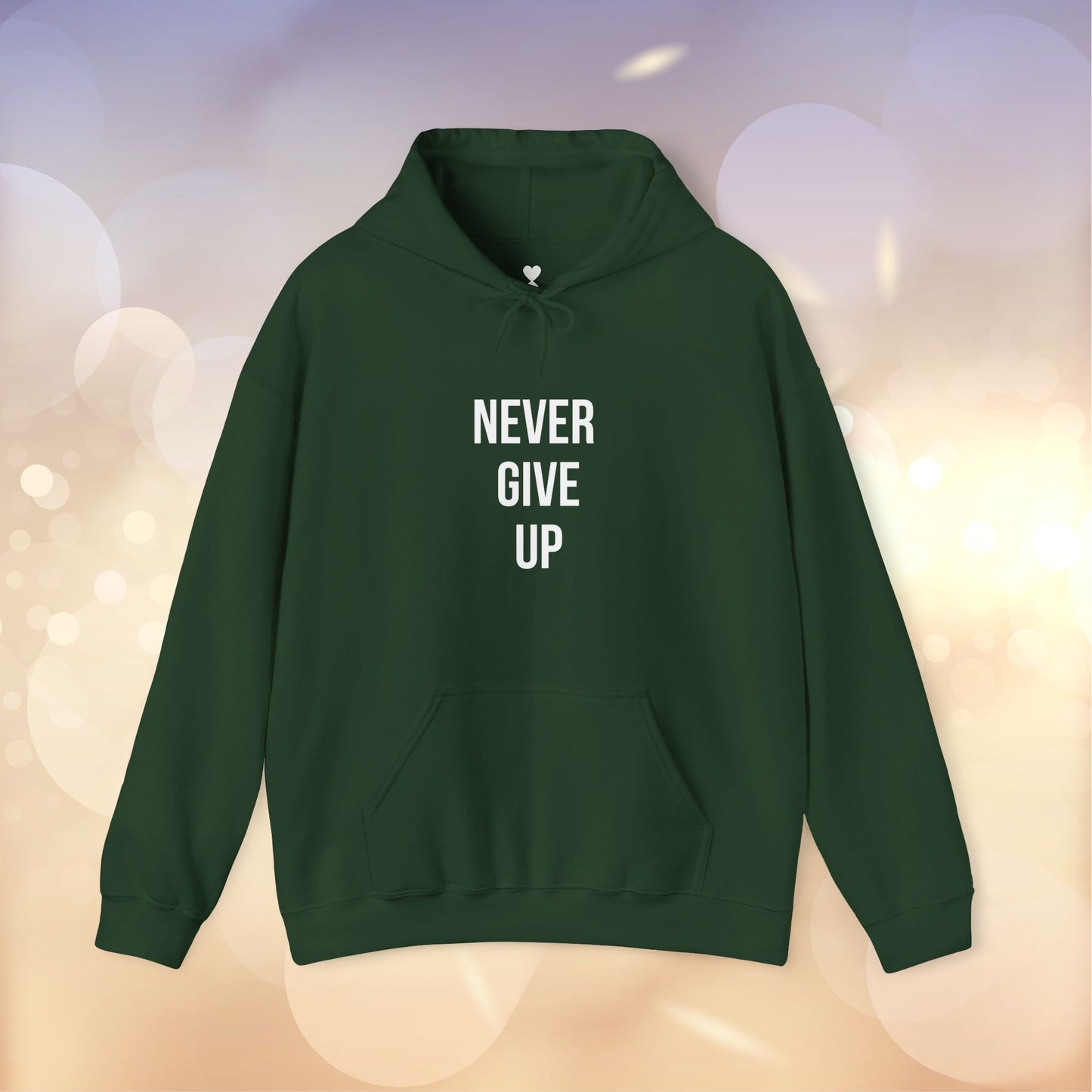 Never Give Up Hoodie for Positive Vibes