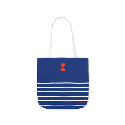 Canvas Tote Bag Navy - French Chic Stripes Stylish Trendy Design