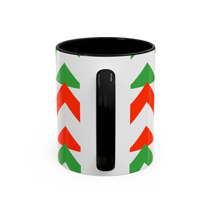 Coffee Mug Christmas Holiday Chevron Design Gift