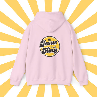 Jesus is King Good Vibes Hoodie Gold