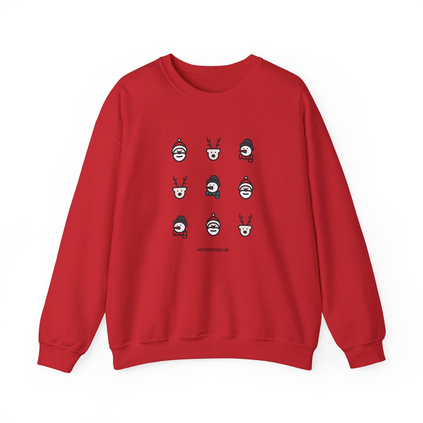 Christmas Cartoon Sweatshirt Red Green Unisex