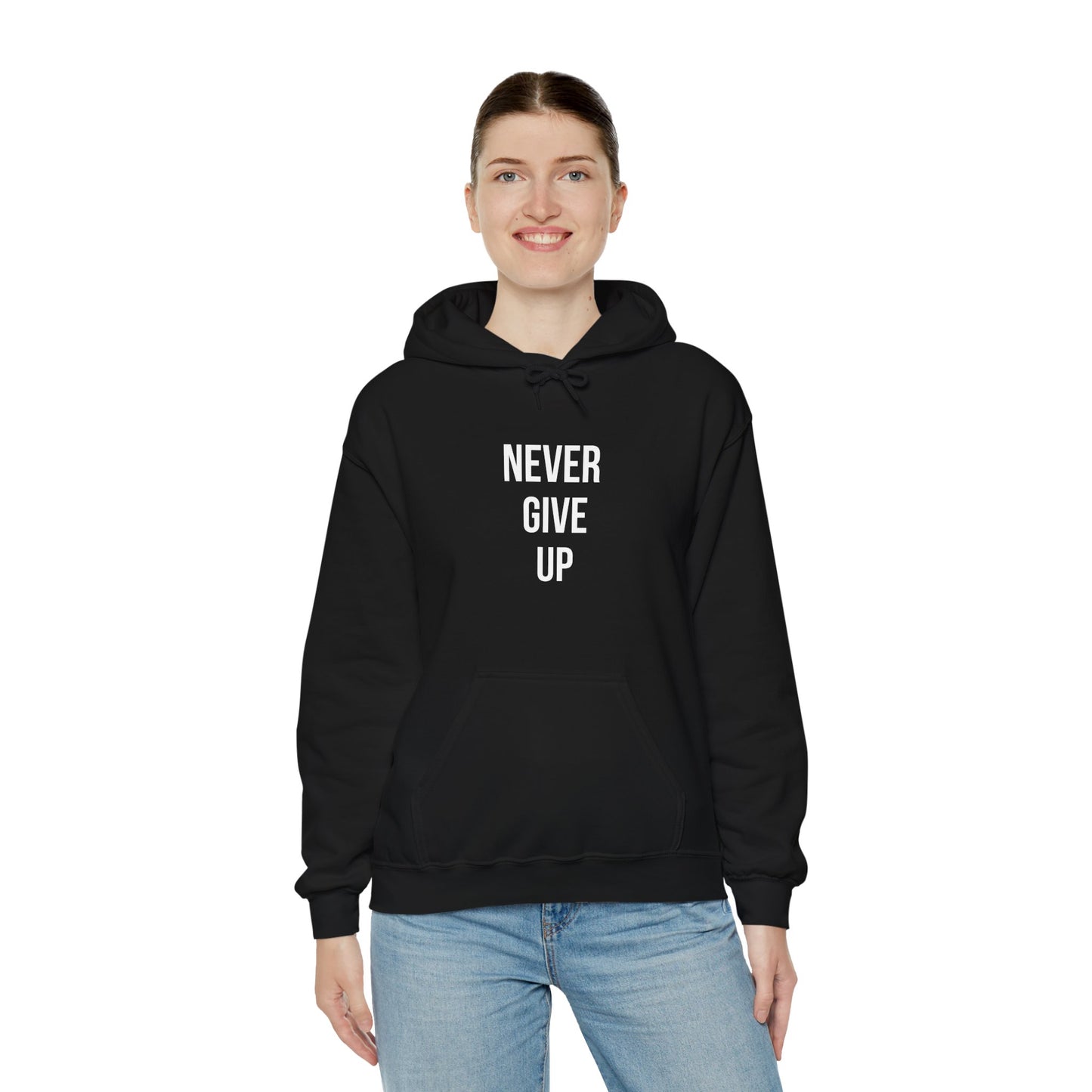 Never Give Up Hoodie for Positive Vibes