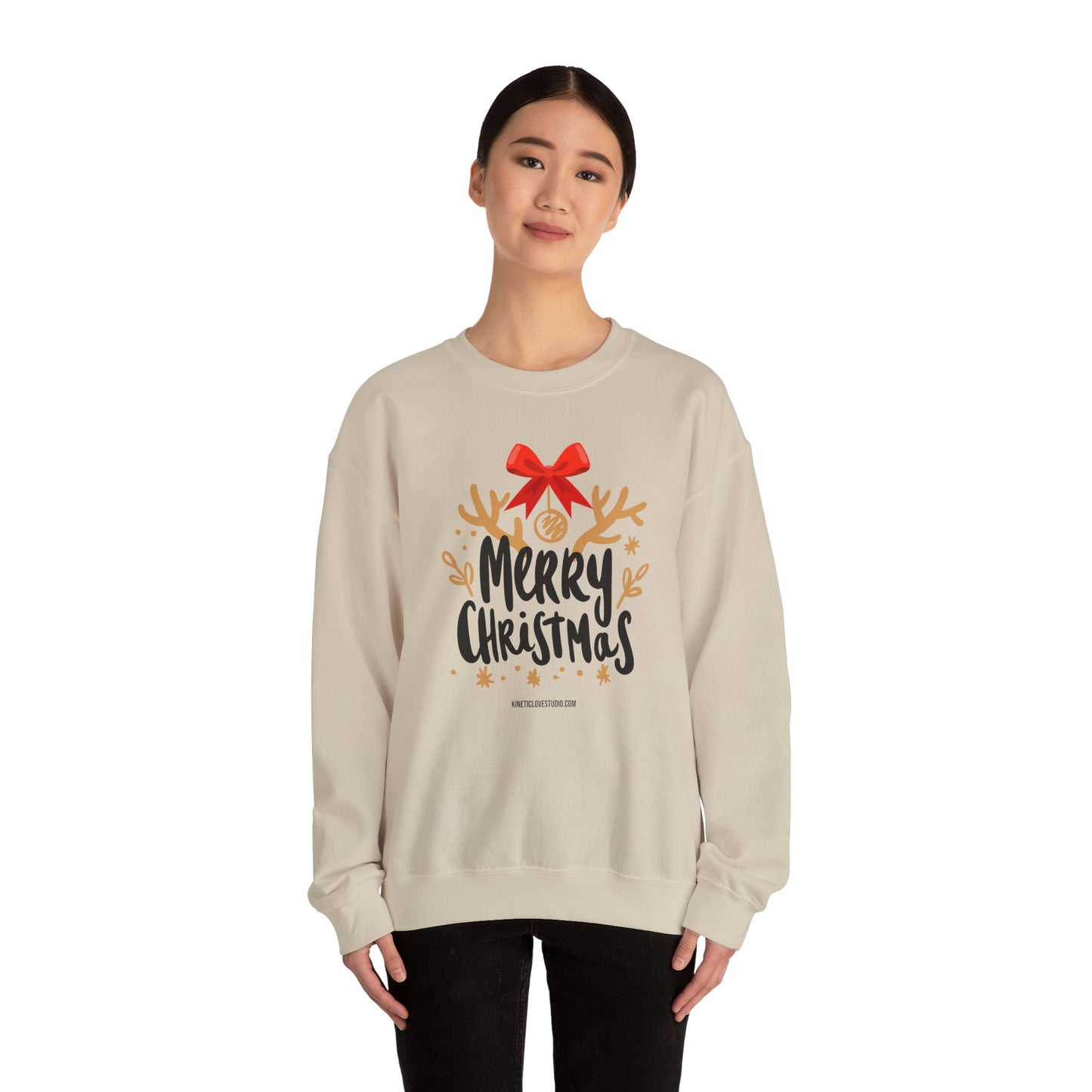 Christmas Reindeer Antlers Modern Design Sweatshirt  - Holiday Edition Unisex