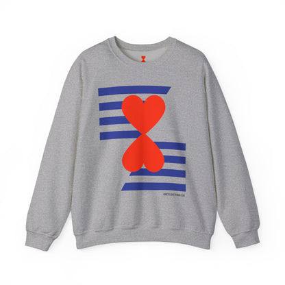 Blue Marine Stripes & Hearts Modern Design Unisex Sweatshirt