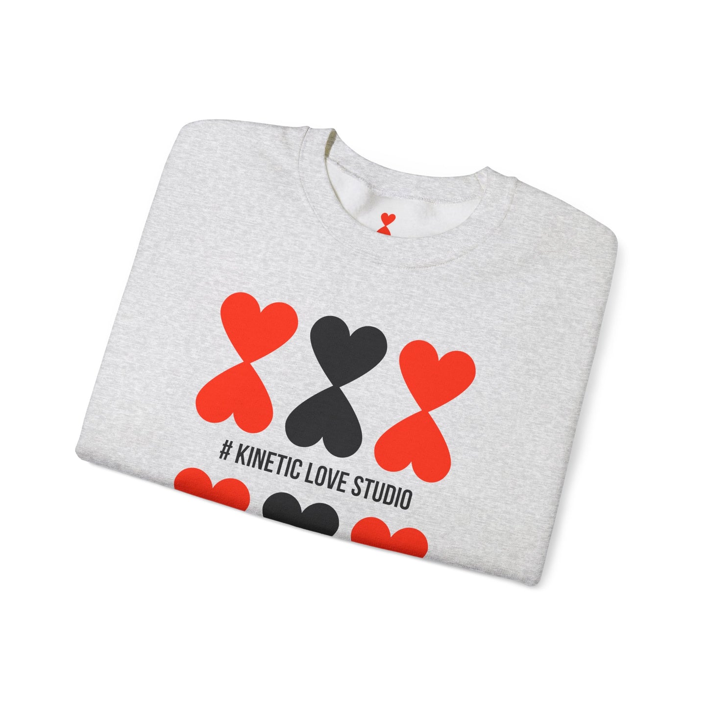 Black and Red Hearts Gray Modern Design Unisex Sweatshirt - Signature Collection by Kinetic Love Studio