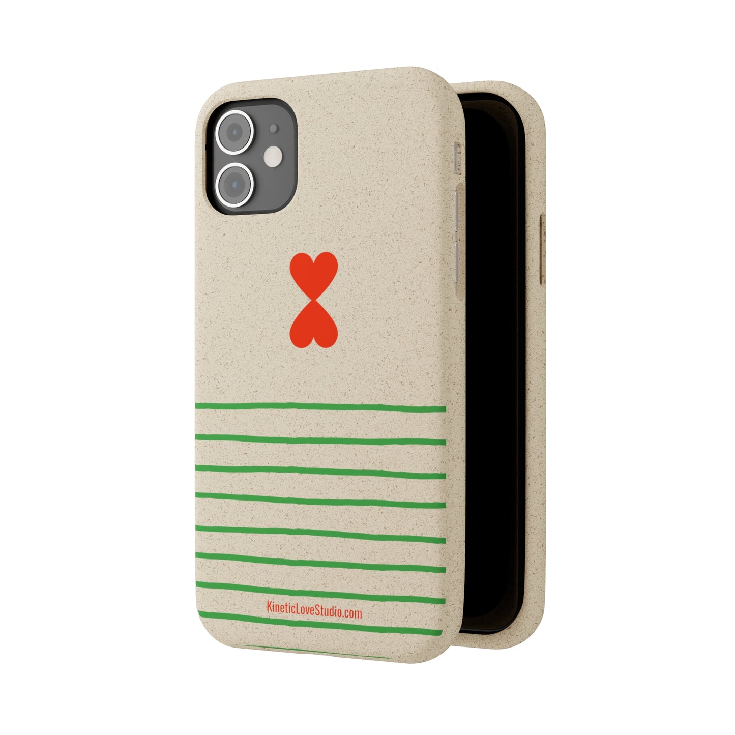 Eco-Friendly Phone Case - French Chic Green Stripes Biodegradable