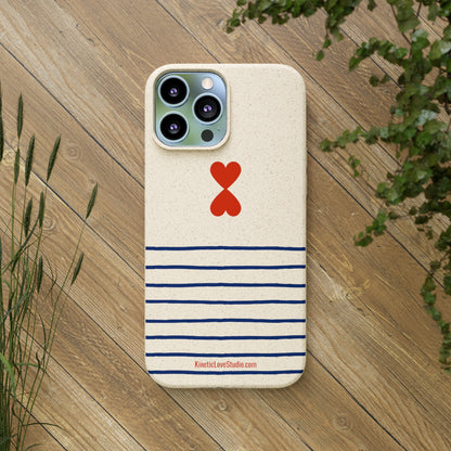 Phone Case - French Chic Trendy Navy Stripes Design Paris Street Style Biodegradable Eco-Friendly