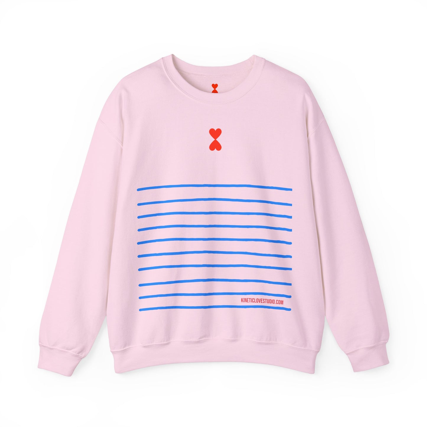 French Chic White and Blue Stripes Unisex Sweatshirt - Signature Collection by Kinetic Love Studio