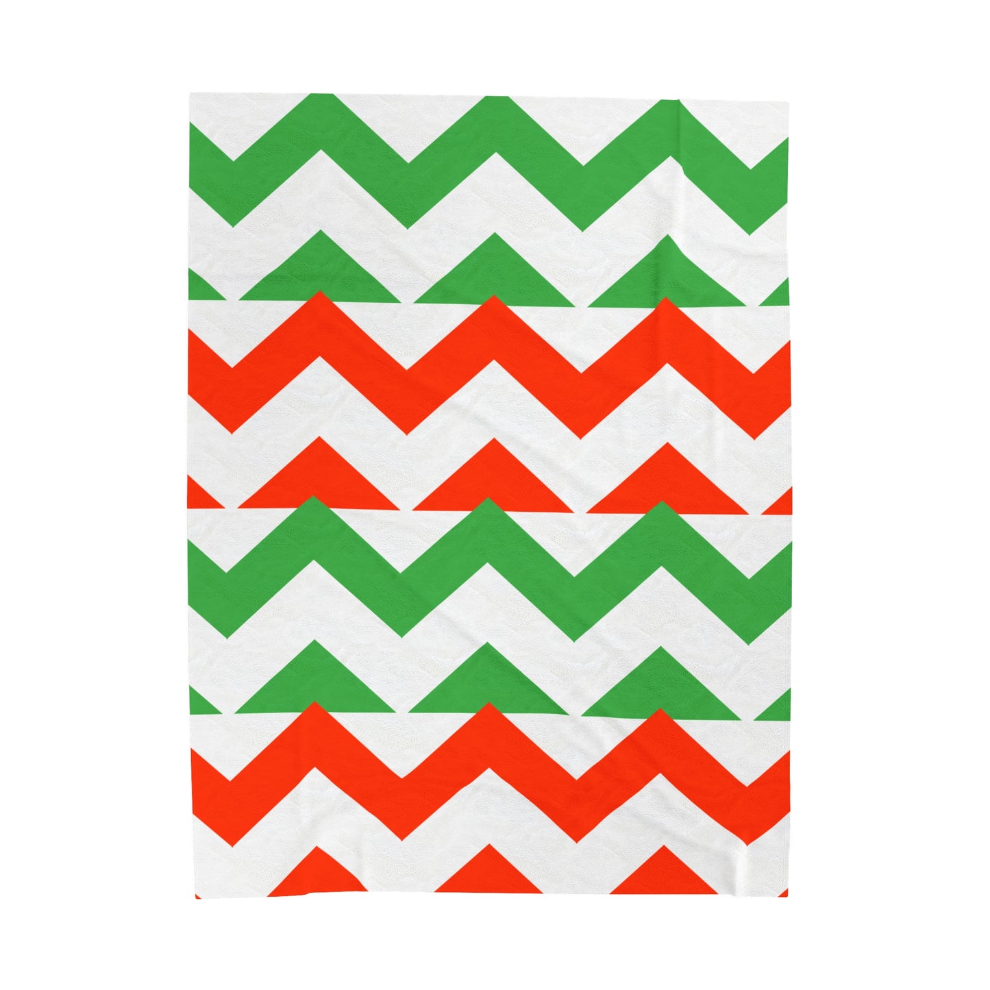 Christmas Plush Blanket Modern Chevron