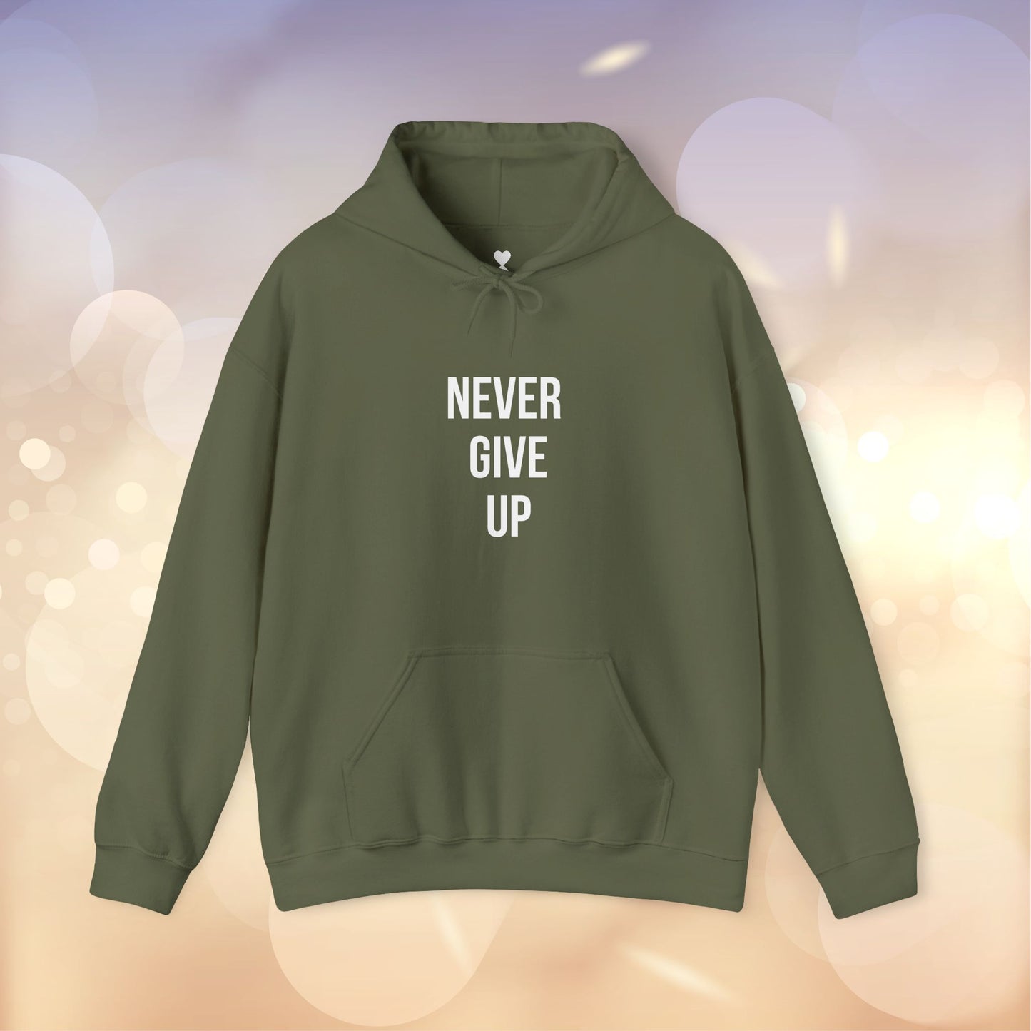 Never Give Up Hoodie for Positive Vibes