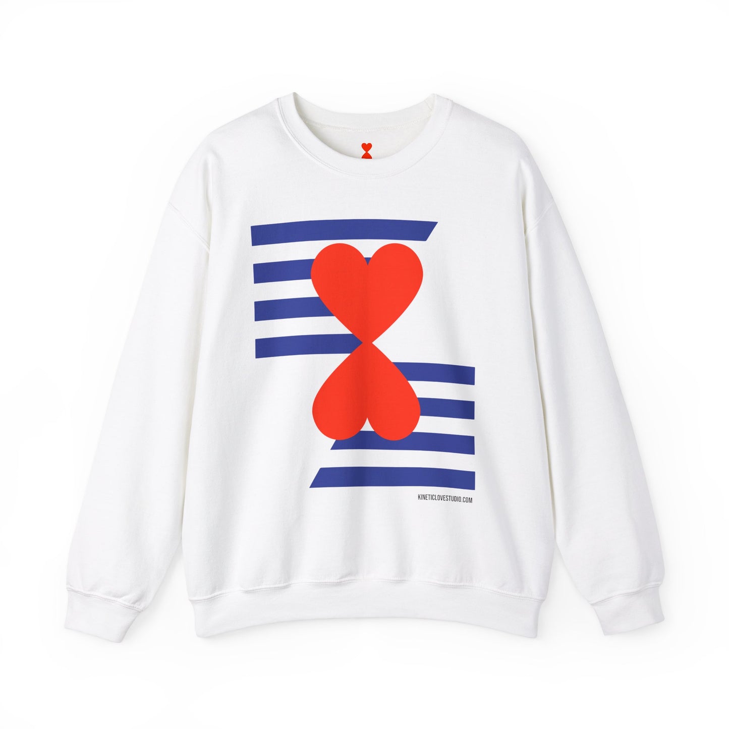 Blue Marine Stripes & Hearts Modern Design Unisex Sweatshirt