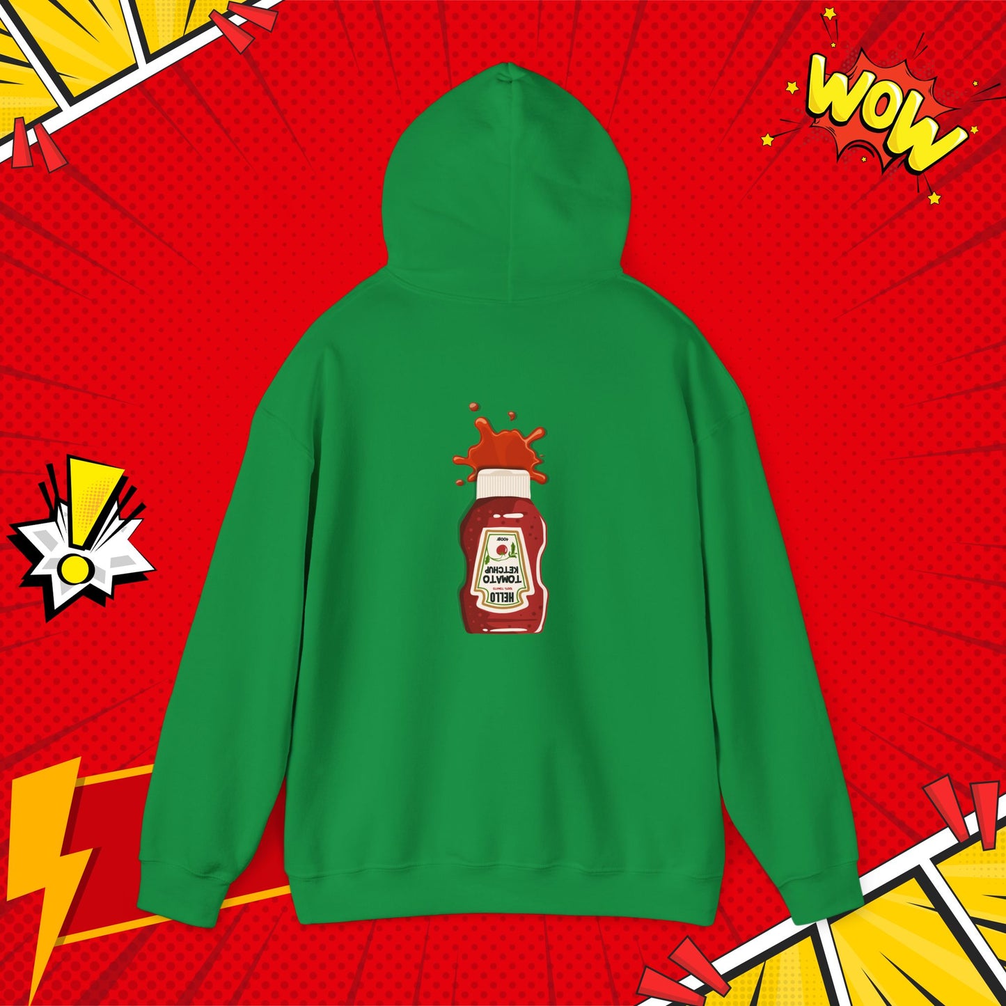 Ketchup Splash Pop-Art Hoodie