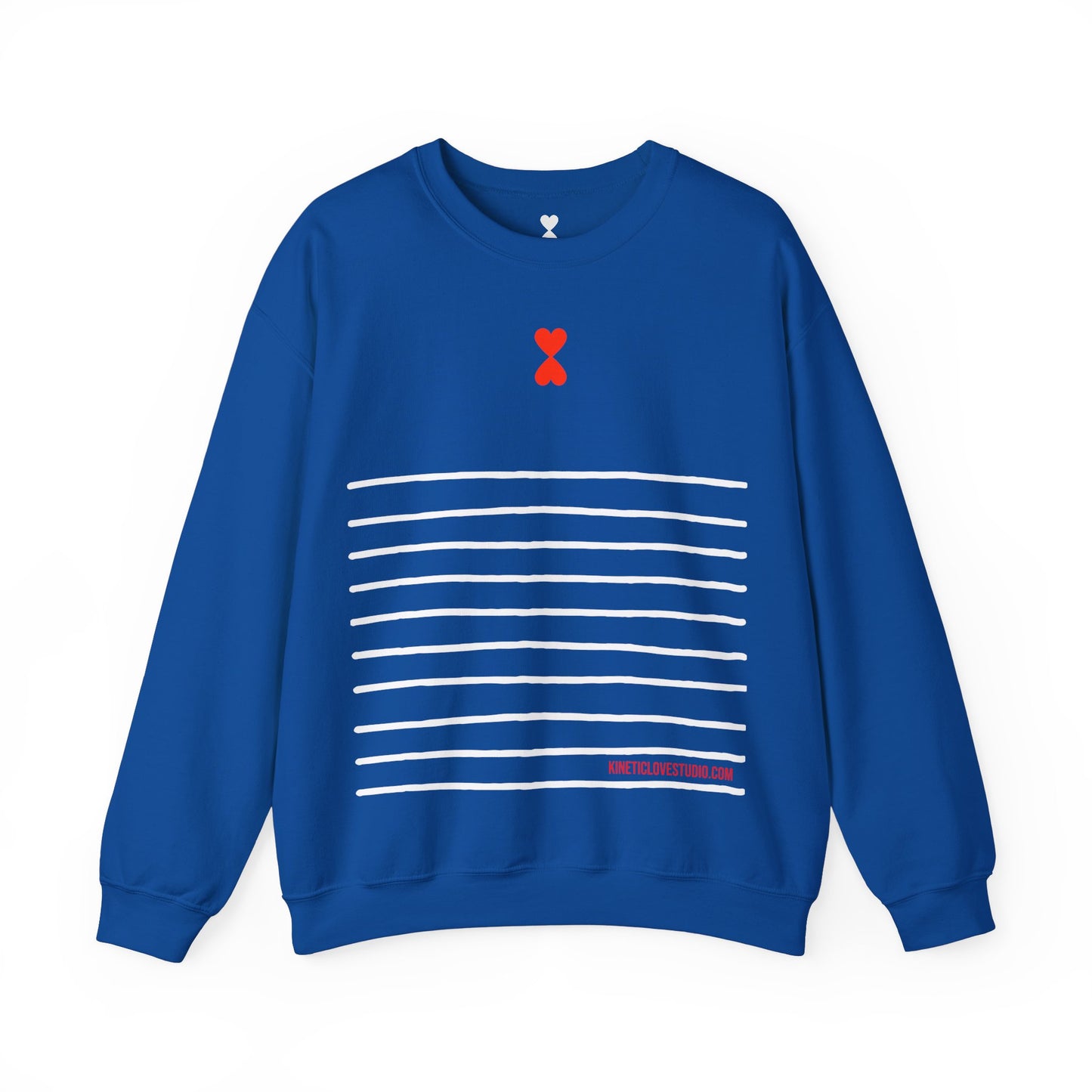 French Chic Navy Blue Striped Unisex Sweatshirt - Signature Collection by Kinetic Love Studio