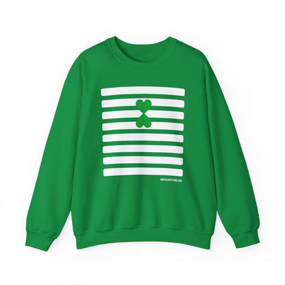 Stripes Sweatshirt - Paris Street Style Double Heart Green