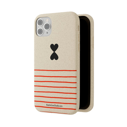 Phone Case - French Chic Red Stripes Biodegradable Eco-Friendly