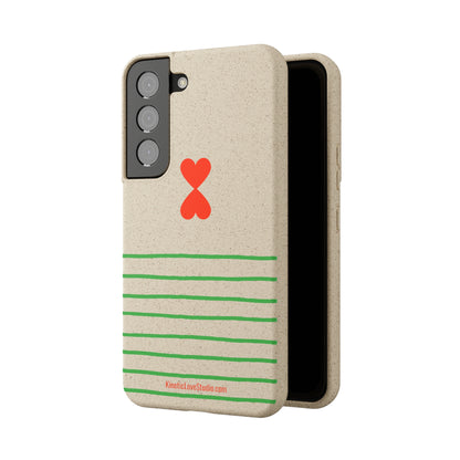 Eco-Friendly Phone Case - French Chic Green Stripes Biodegradable