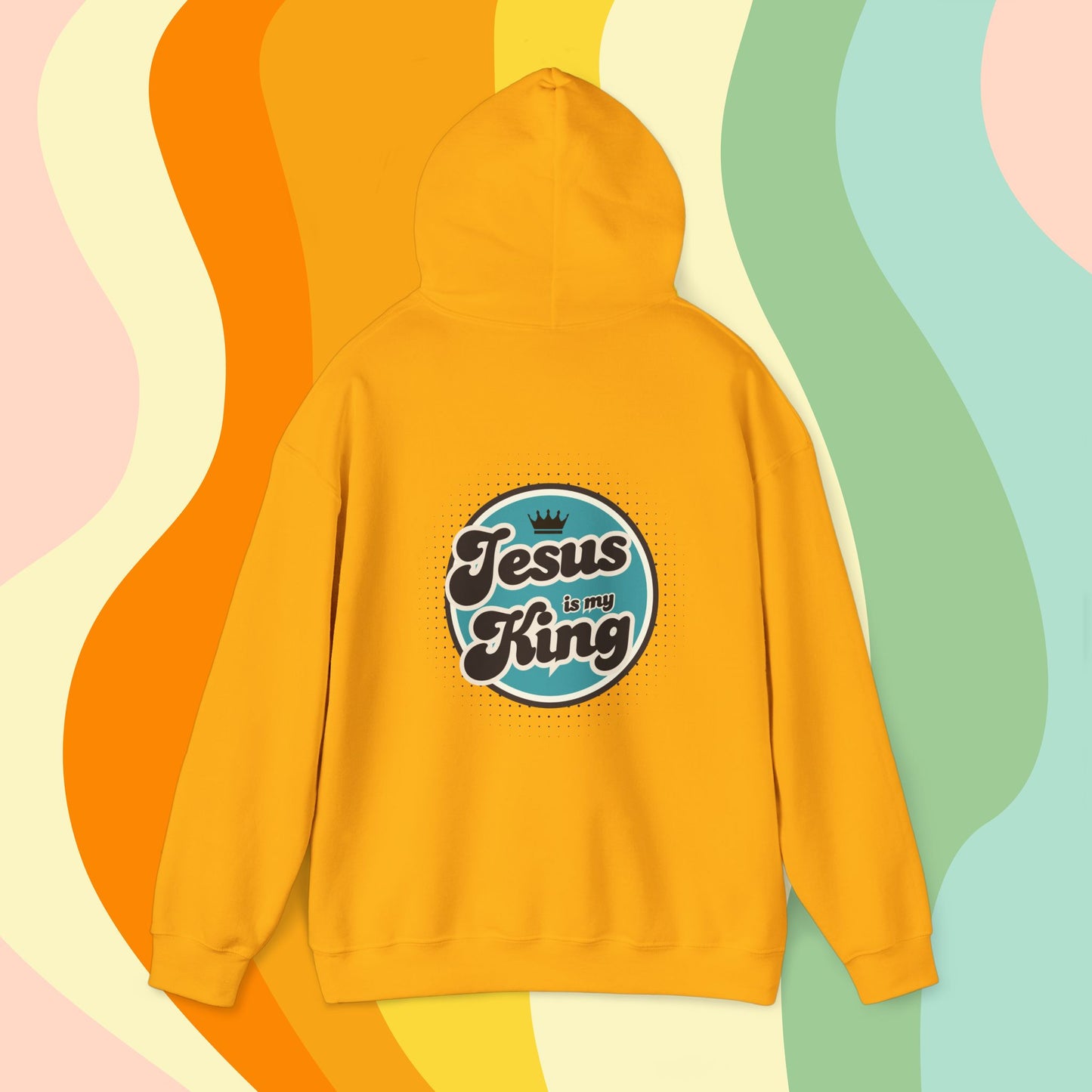 Jesus is King Good Vibes Hoodie Aqua