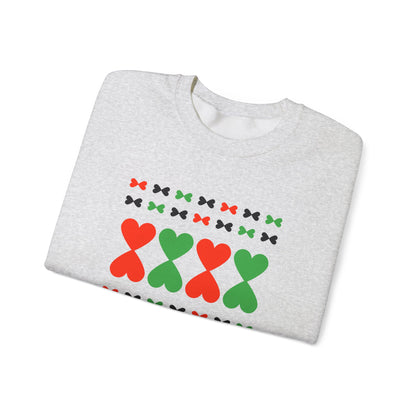 Christmas Hearts Modern Design Sweatshirt - Holiday Edition Unisex