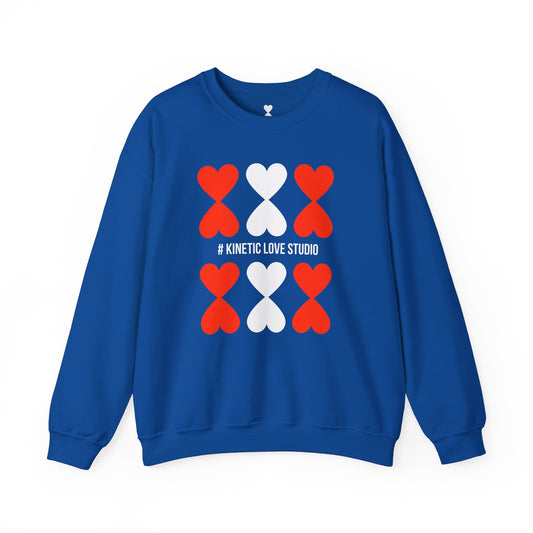 Black Red Hearts Unisex Sweatshirt - Signature Collection by Kinetic Love Studio