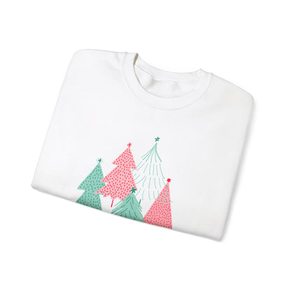 Christmas Trees Modern Couple Sweatshirt - Holiday Edition Unisex