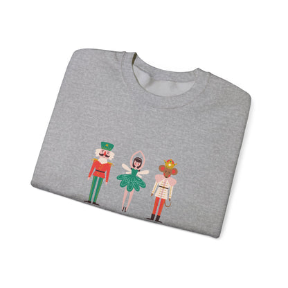 Christmas Nutcracker Black Sweatshirt - Modern Holiday Edition Unisex