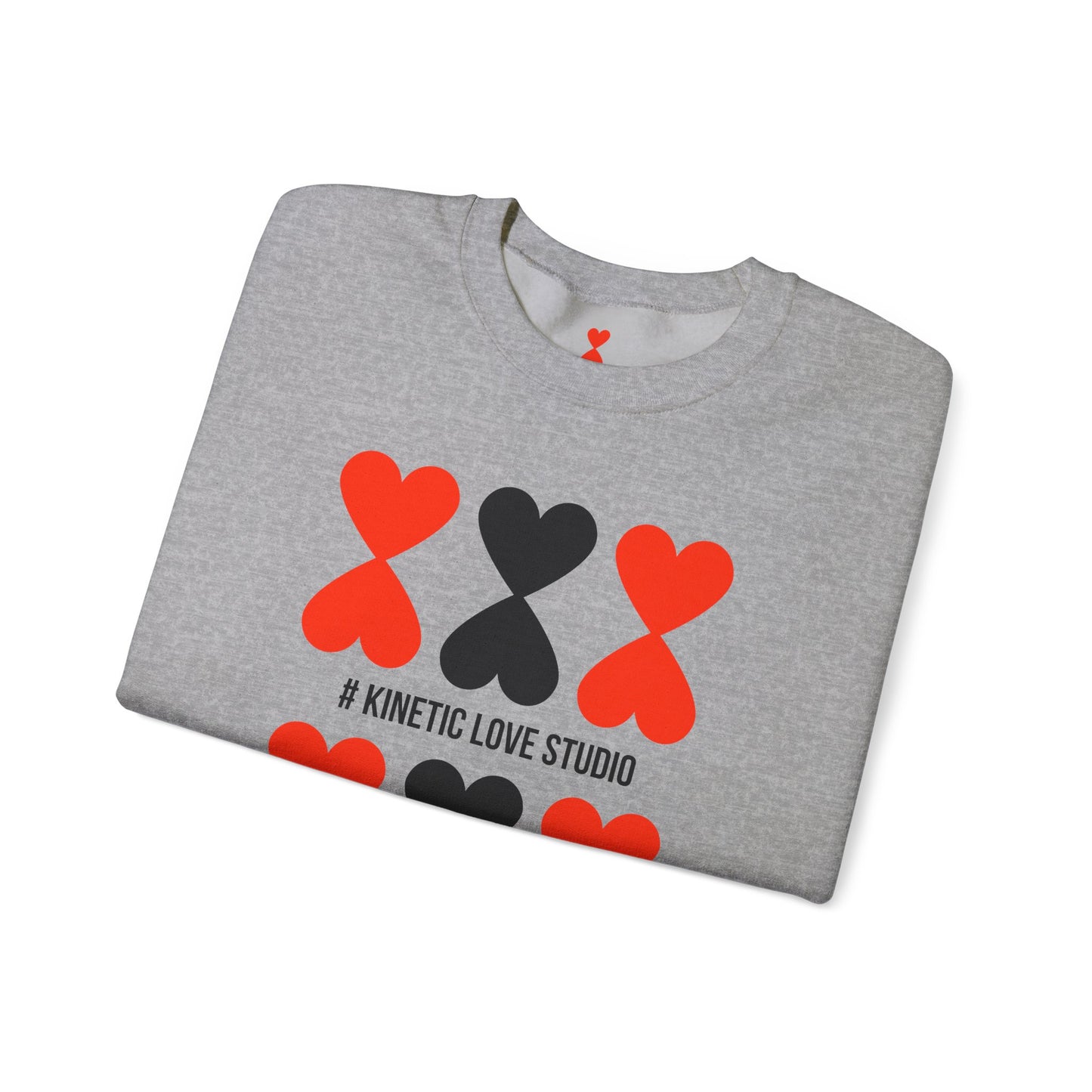 Black and Red Hearts Gray Modern Design Unisex Sweatshirt - Signature Collection by Kinetic Love Studio