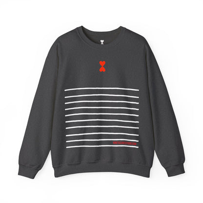 French Chic Navy Blue Striped Unisex Sweatshirt - Signature Collection by Kinetic Love Studio