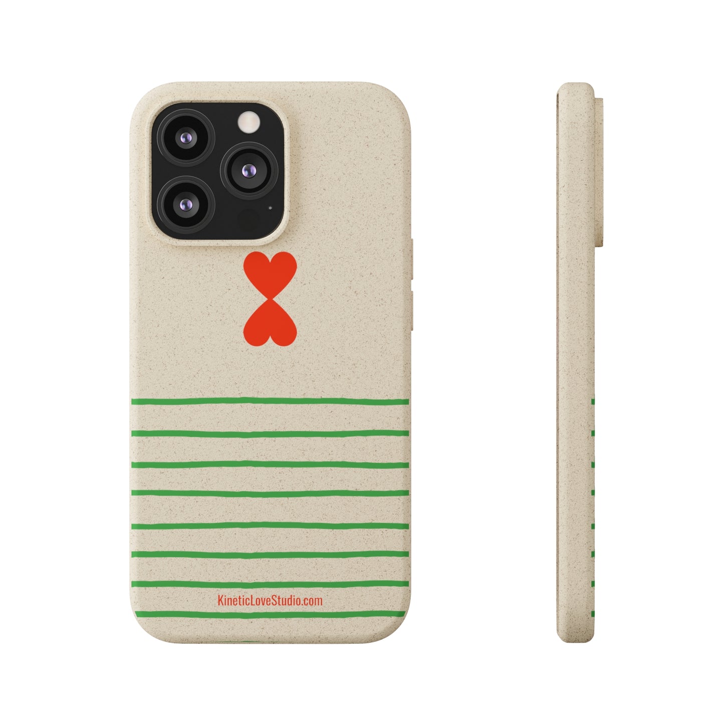 Eco-Friendly Phone Case - French Chic Green Stripes Biodegradable