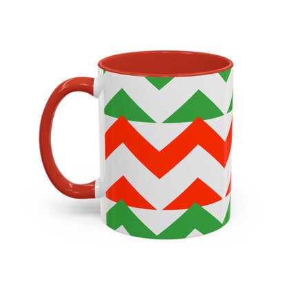 Coffee Mug Christmas Holiday Chevron Design Gift