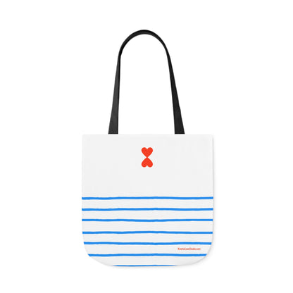 Canvas Tote Bag - French Chic Blue Stripes Stylish Trendy Design