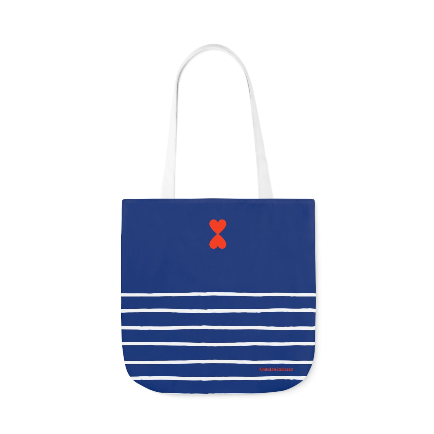 Canvas Tote Bag Navy - French Chic Stripes Stylish Trendy Design