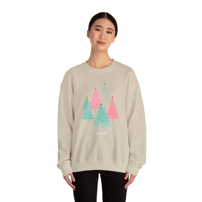 Christmas Trees Modern Couple Sweatshirt - Holiday Edition Unisex