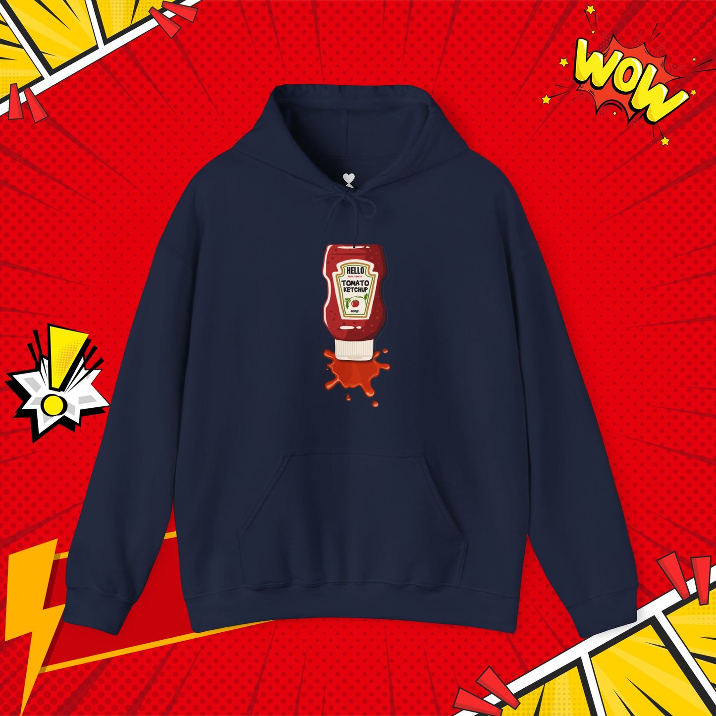 Ketchup Splash Pop-Art Hoodie