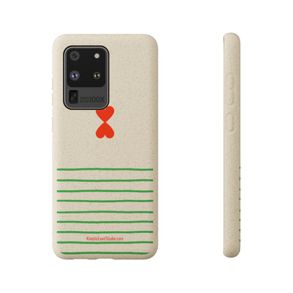 Eco-Friendly Phone Case - French Chic Green Stripes Biodegradable