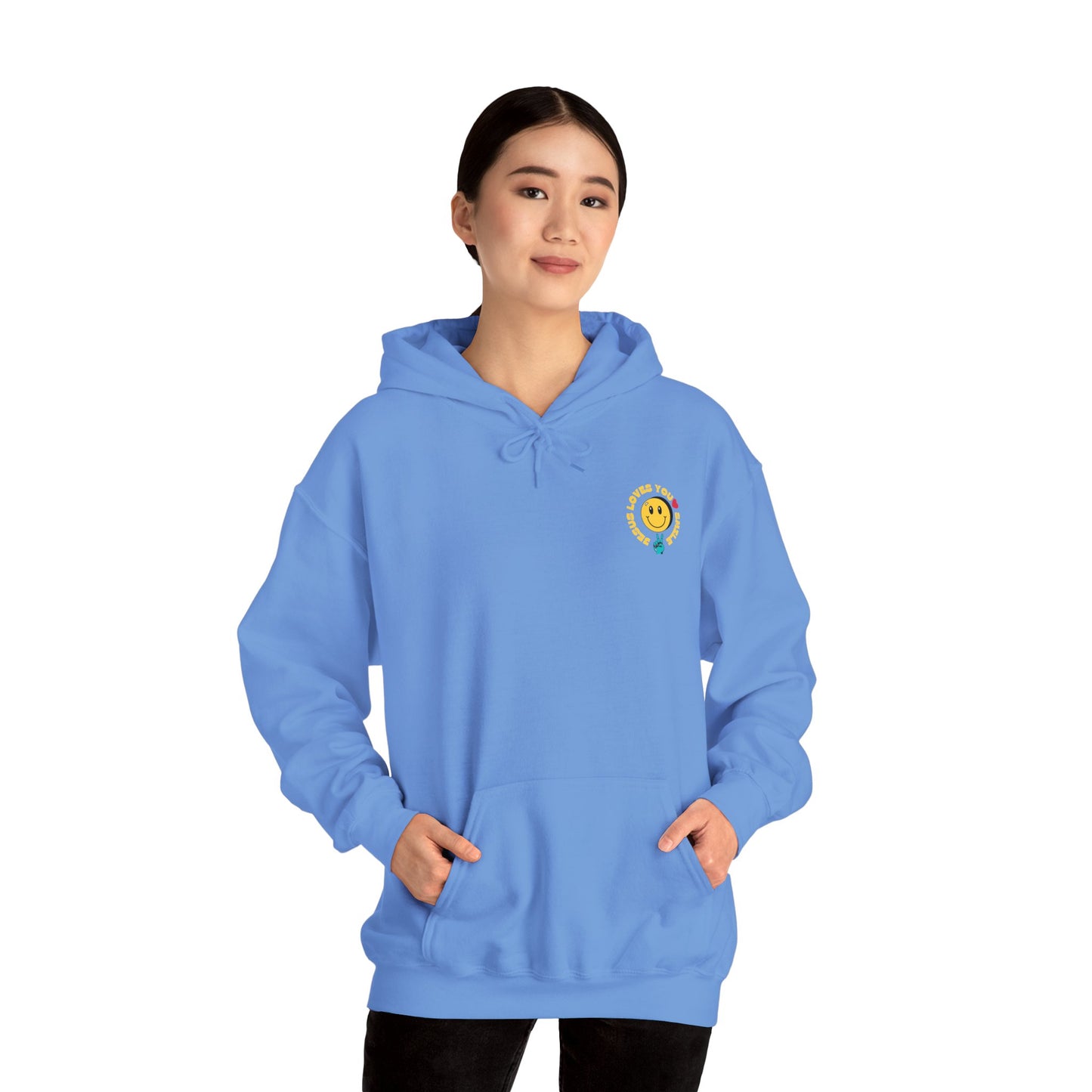 Jesus Loves You Hoodie - Feel Good Smiley Face