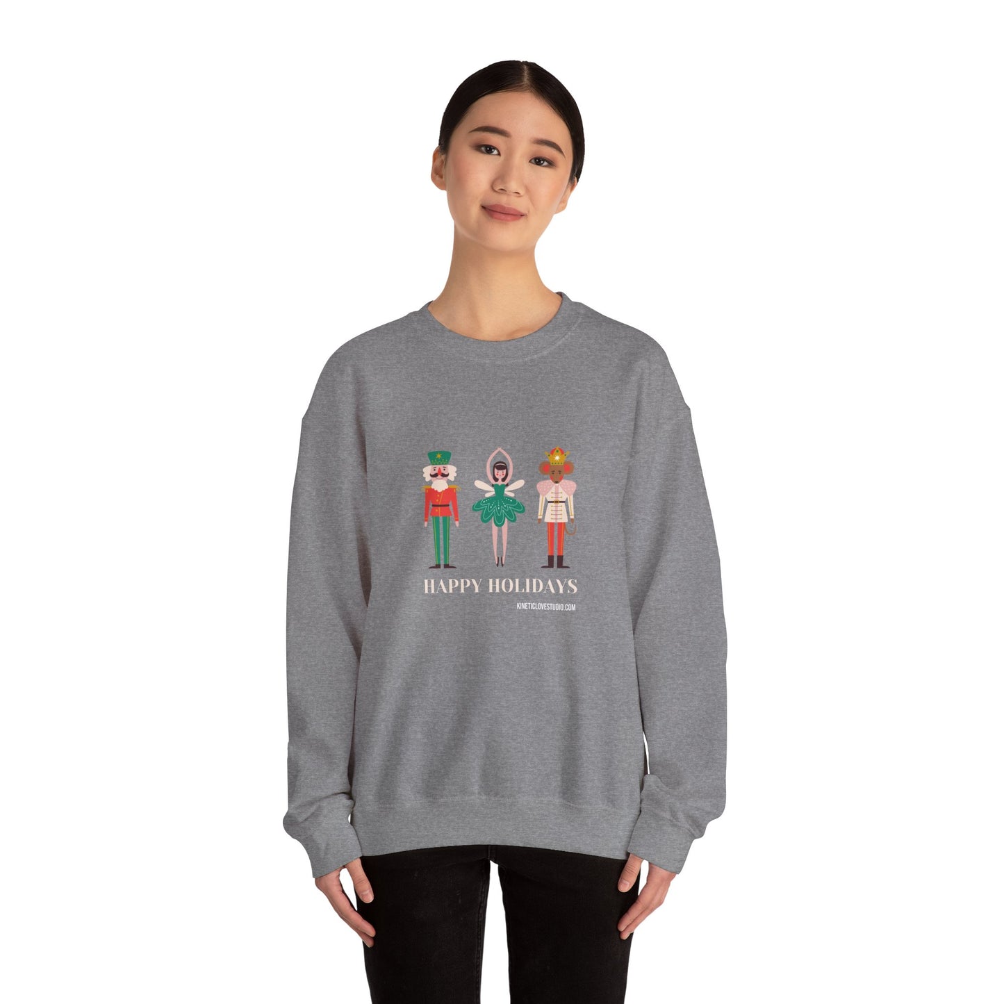 Christmas Nutcracker Black Sweatshirt - Modern Holiday Edition Unisex