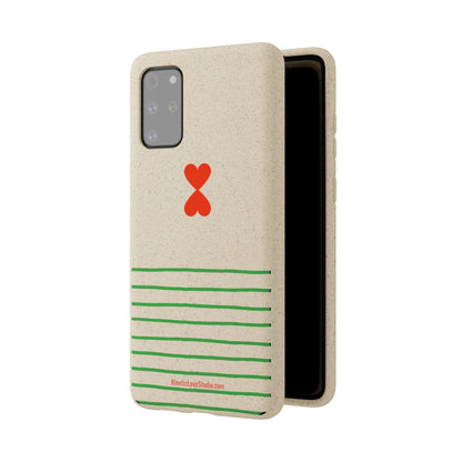 Eco-Friendly Phone Case - French Chic Green Stripes Biodegradable