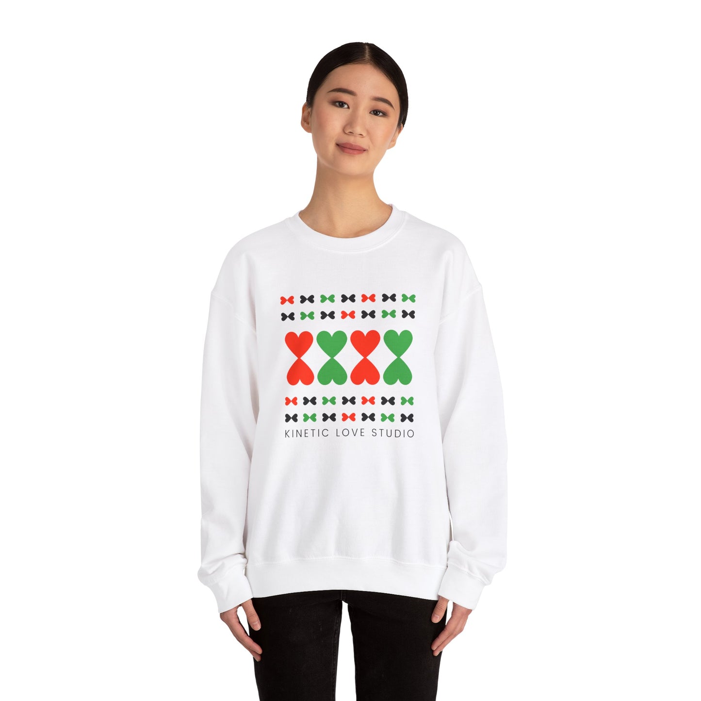 Christmas Hearts Modern Design Sweatshirt - Holiday Edition Unisex