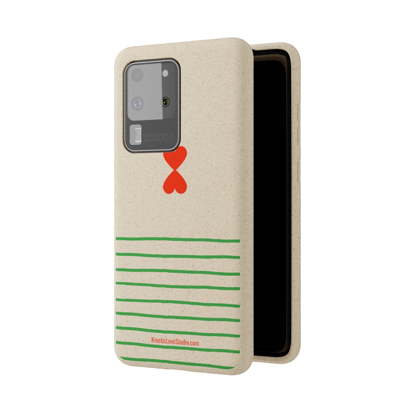 Eco-Friendly Phone Case - French Chic Green Stripes Biodegradable