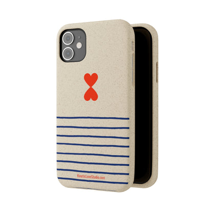 Phone Case - French Chic Trendy Navy Stripes Design Paris Street Style Biodegradable Eco-Friendly